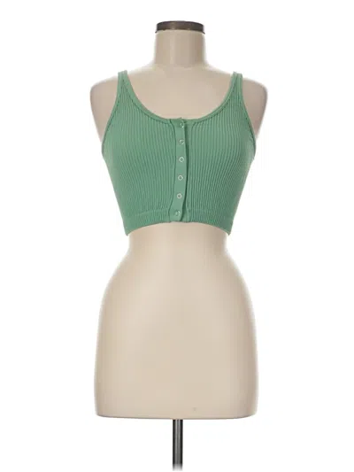 Pre-owned Aerie Tank Top Green Strapless Neckline Tops