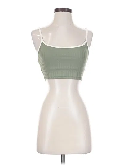 Pre-owned Aerie Tank Top Green Strapless Neckline Tops