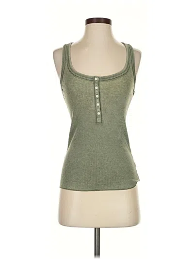 Pre-owned Aerie Tank Top Green Sweetheart Neckline Tops