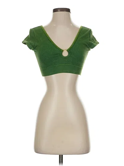 Pre-owned Aerie Tank Top Green Sweetheart Neckline Tops