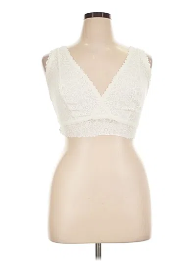 Aerie Tank Top Ivory Plunge Neckline Tops