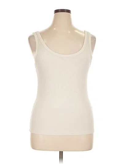 Pre-owned Aerie Tank Top Ivory Strapless Neckline Tops In White
