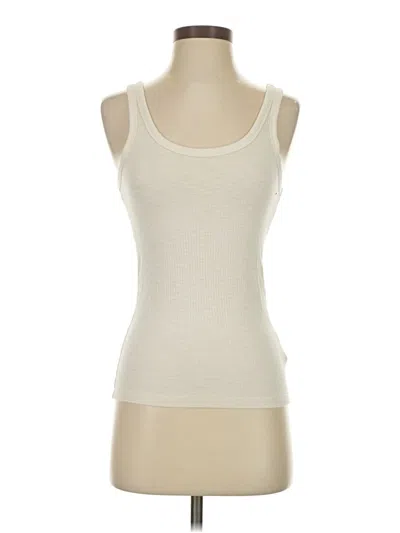 Pre-owned Aerie Tank Top Ivory Strapless Neckline Tops In White