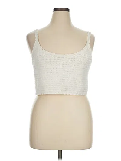 Pre-owned Aerie Tank Top Ivory Sweetheart Neckline Tops