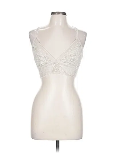 Pre-owned Aerie Tank Top Ivory Sweetheart Neckline Tops In White