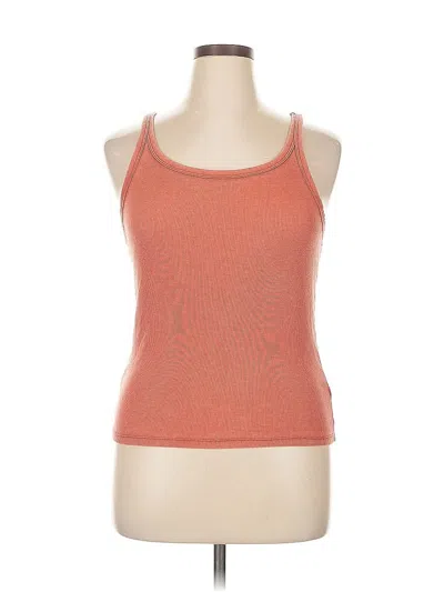 Pre-owned Aerie Tank Top Orange Halter Neckline Tops