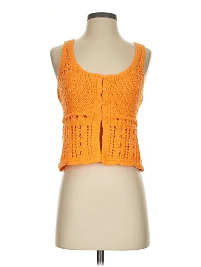 Pre-owned Aerie Tank Top Orange Square Neckline Tops
