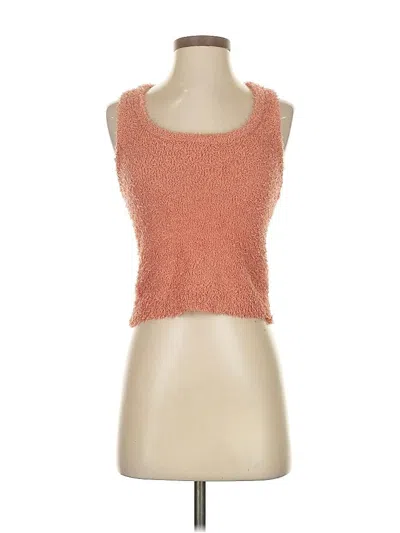 Pre-owned Aerie Tank Top Orange Strapless Neckline Tops