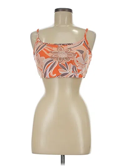 Pre-owned Aerie Tank Top Orange Strapless Neckline Tops