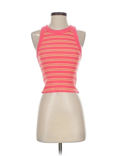 Pre-owned Aerie Tank Top Pink Halter Neckline Tops