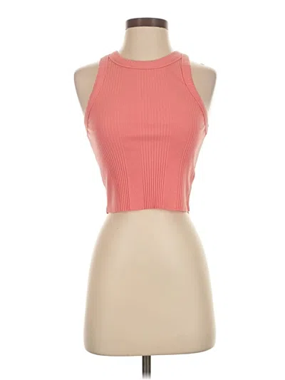 Pre-owned Aerie Tank Top Pink Halter Neckline Tops