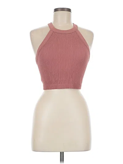 Pre-owned Aerie Tank Top Pink Halter Neckline Tops