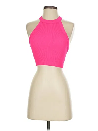 Pre-owned Aerie Tank Top Pink Halter Neckline Tops