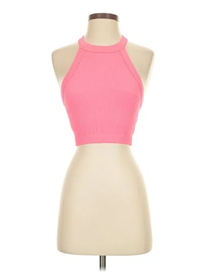 Pre-owned Aerie Tank Top Pink Halter Neckline Tops