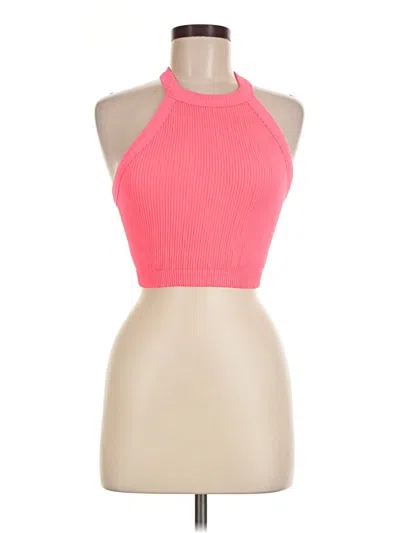 Pre-owned Aerie Tank Top Pink Halter Neckline Tops