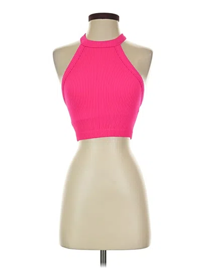 Pre-owned Aerie Tank Top Pink Halter Neckline Tops