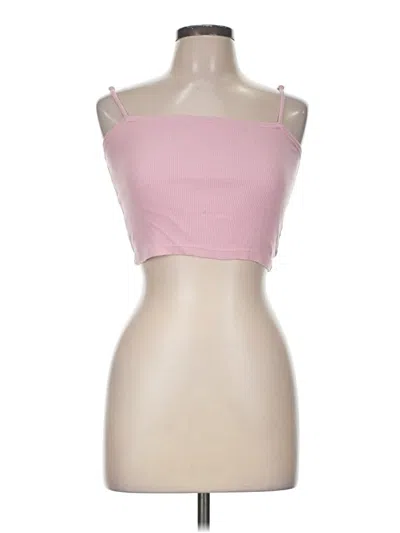 Pre-owned Aerie Tank Top Pink Strapless Neckline Tops