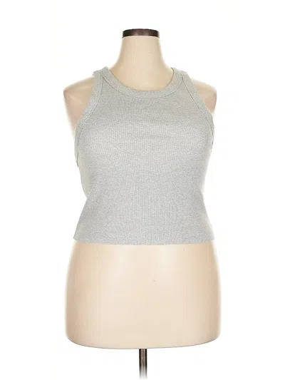 Pre-owned Aerie Tank Top Silver Halter Neckline Tops