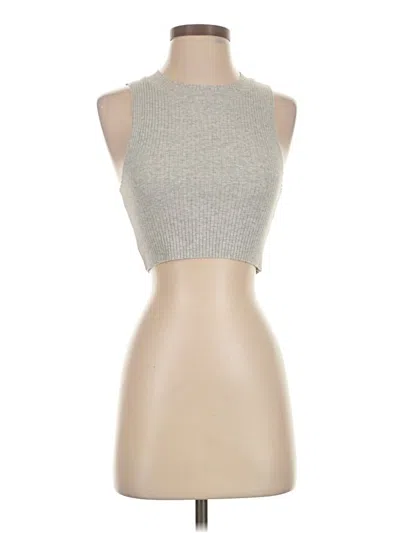 Pre-owned Aerie Tank Top Silver Halter Neckline Tops