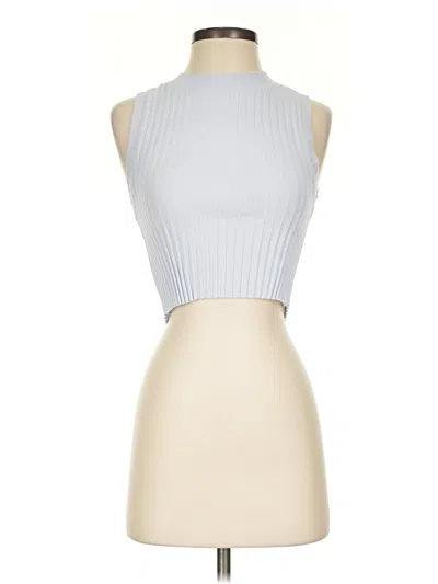 Pre-owned Aerie Tank Top Silver Halter Neckline Tops