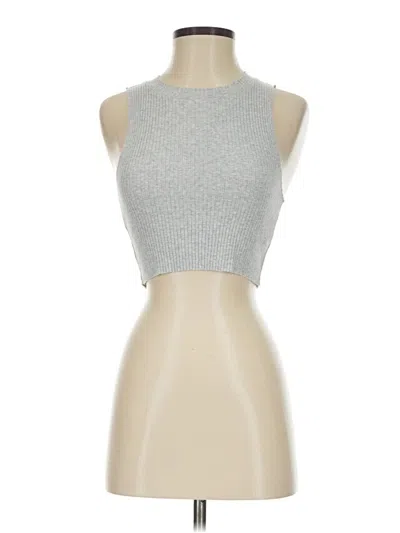 Pre-owned Aerie Tank Top Silver Halter Neckline Tops