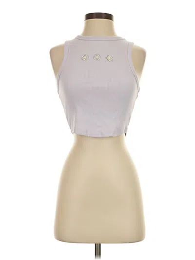 Pre-owned Aerie Tank Top Silver Halter Neckline Tops
