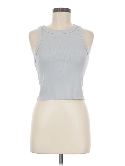 Pre-owned Aerie Tank Top Silver Halter Neckline Tops
