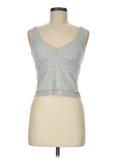 Pre-owned Aerie Tank Top Silver Plunge Neckline Tops
