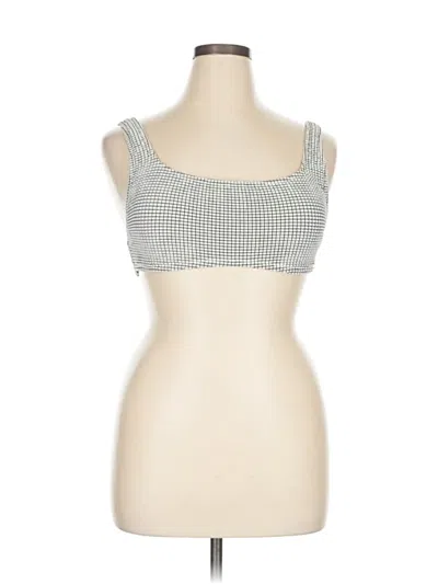 Pre-owned Aerie Tank Top Silver Square Neckline Tops