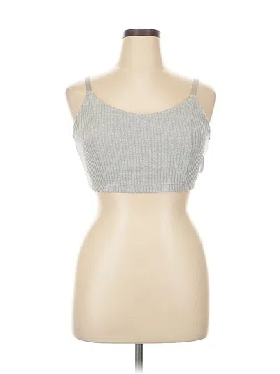 Pre-owned Aerie Tank Top Silver Strapless Neckline Tops