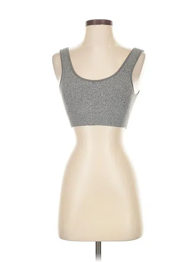 Pre-owned Aerie Tank Top Silver Strapless Neckline Tops
