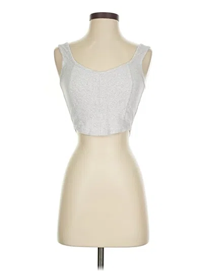 Pre-owned Aerie Tank Top Silver Strapless Neckline Tops