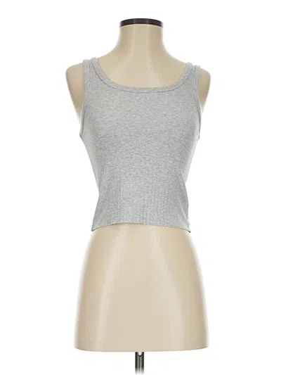 Pre-owned Aerie Tank Top Silver Strapless Neckline Tops