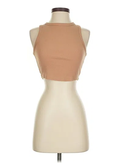 Pre-owned Aerie Tank Top Tan Halter Neckline Tops