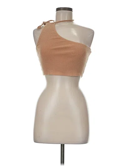 Pre-owned Aerie Tank Top Tan Halter Neckline Tops