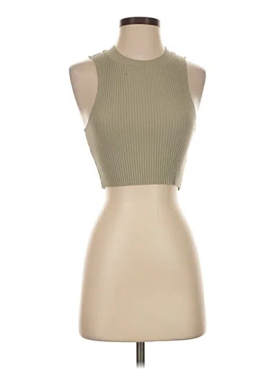 Pre-owned Aerie Tank Top Tan Halter Neckline Tops
