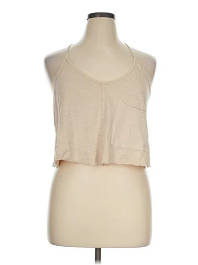Pre-owned Aerie Tank Top Tan Halter Neckline Tops