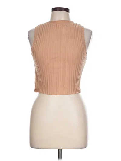 Pre-owned Aerie Tank Top Tan Halter Neckline Tops