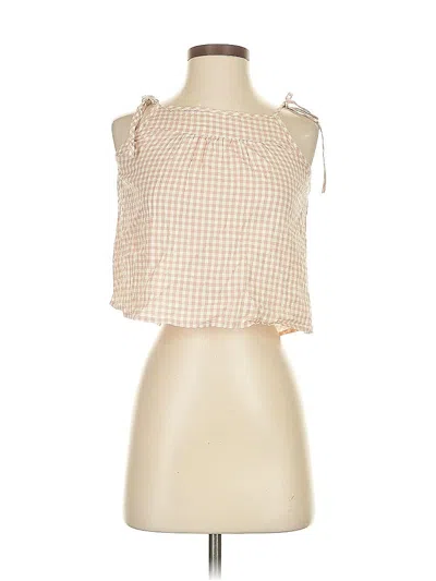 Pre-owned Aerie Tank Top Tan Halter Neckline Tops In Brown