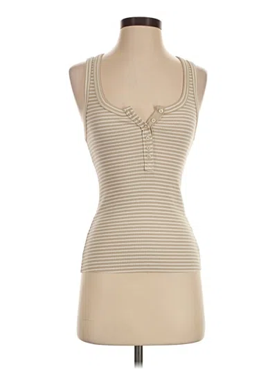 Pre-owned Aerie Tank Top Tan Strapless Neckline Tops