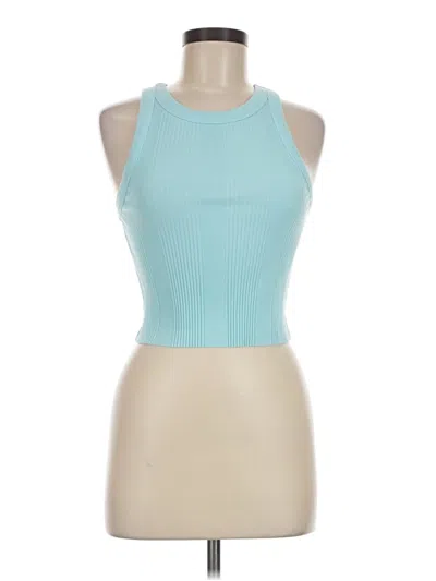 Pre-owned Aerie Tank Top Teal Halter Neckline Tops