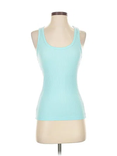Pre-owned Aerie Tank Top Teal Halter Neckline Tops In Blue