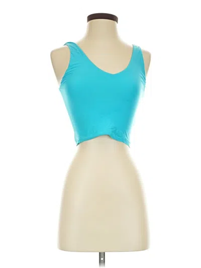 Pre-owned Aerie Tank Top Teal Strapless Neckline Tops