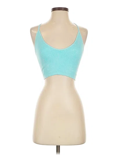 Pre-owned Aerie Tank Top Teal Strapless Neckline Tops