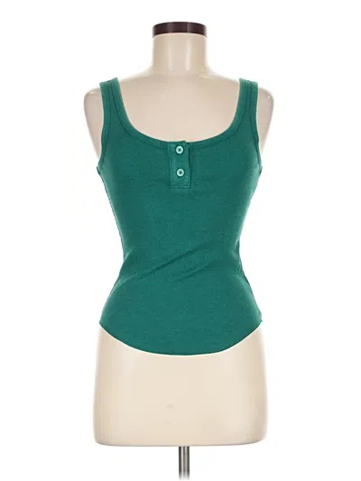 Pre-owned Aerie Tank Top Teal Strapless Neckline Tops