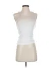 Aerie Tank Top White Halter Neckline Tops In White