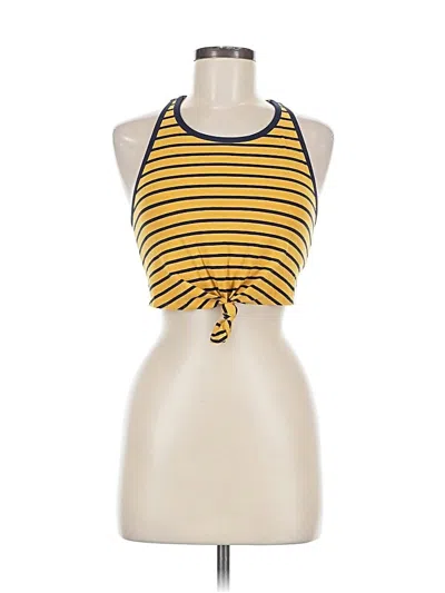Pre-owned Aerie Tank Top Yellow Halter Neckline Tops