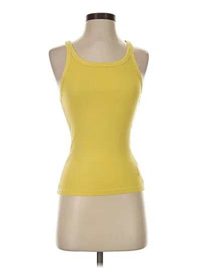 Pre-owned Aerie Tank Top Yellow Halter Neckline Tops