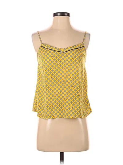 Pre-owned Aerie Tank Top Yellow Strapless Neckline Tops