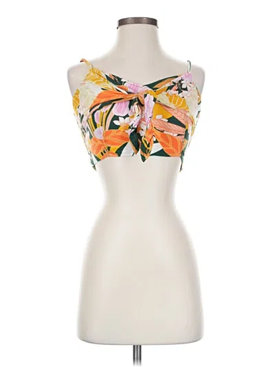 Pre-owned Aerie Tank Top Yellow Strapless Neckline Tops